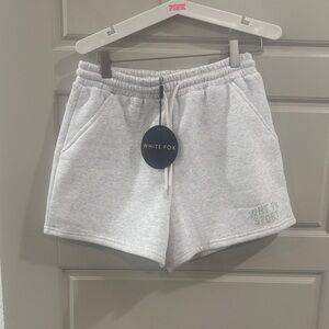 White Fox Women's Nuetral Gray Sweat Shorts, NWT XS